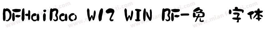 DFHaiBao W12 WIN BF字体转换